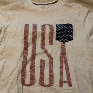 Old Navy white USA pocket tee 3XL